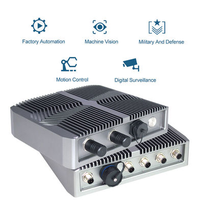 IP67 im Freien bettete Linux Fanless Mini Pc, Verbindungsstücke Input-/Outputm12 industrieller Gpu-Computer ein
