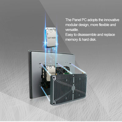 Platten-PC I3 I5 I7-8565U Ip65, kapazitiver Platten-Berg-Monitor HMI industrieller