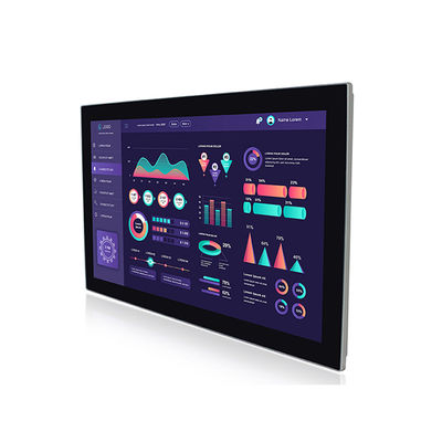 Wetterfestes 21,5&quot; 24v industrielles Doppel-Lan Pc Panel Touch Screen Fanless