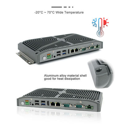 RS232 RS422 RS485 schroffer Mini Pc 15W Intel Celeron für das Zahlen des Kiosks
