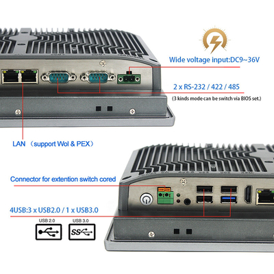 Industrieller eingebetteter Fingerspitzentablett PC 10 Grad TPM2.0 8. Gen Core I5 Zoll-IP65