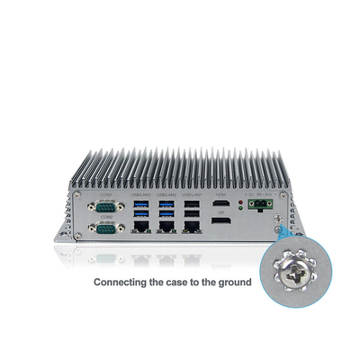 Fanless industrieller Mini-PC entkernt 12. Viererkabel GENs J6412 2.0GHz 3xLAN RS232 RS422 RS485