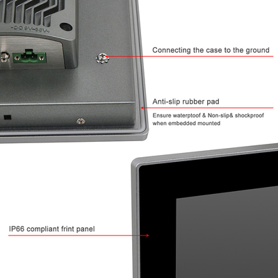 13,3-Zoll-LCD-Intel J6412-Industrie-HMI-Panel-montierter Touchscreen-PC mit 2 RS485