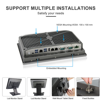 IP66 wasserdichter Touchscreen-PC Windows 11 Pro Industrial Embedded PC mit TPM 2.0