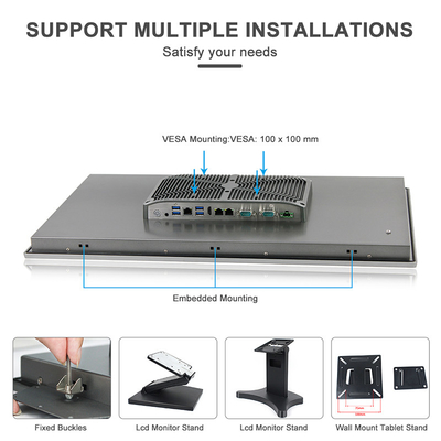 Kern-Fanless industrieller Computer des Viererkabel-J6412 bettete HMI alle in einem Doppel-Giga Lan ein