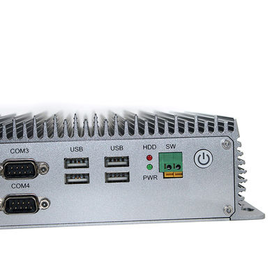 8. CPU-Aluminiumlegierung industrieller Fanless Mini-PC, MSATA 128G SSD Fanless I3 Mini Pc