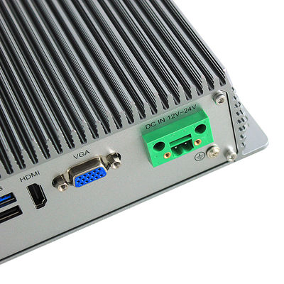 Fanless X86 Mini Industrial Embedded Box PC J1900 2 X 15W LAN 6 X USB 4 X RS232