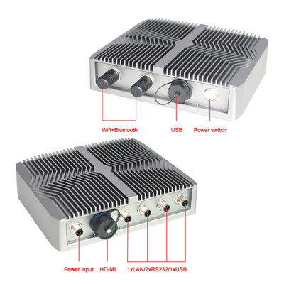 Industrieller Arbeitsplatzrechner I3 I5 I7 RS232 4 USB, Fanless industrieller Computer des Grad-IP67
