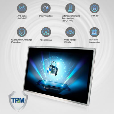 Touch Screen VESAs 1.6GHz industrieller PC 10 Punkte TPM2.0 kapazitiv