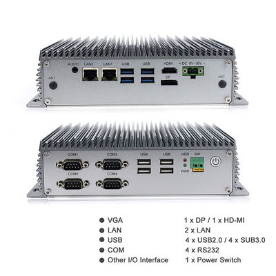 Fanless Mini-PC 8. GEN I3 I5 industrieller eingebetteter PC Kasten CPU für die Rand-Datenverarbeitung