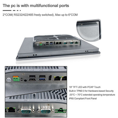 schroffer eingebetteter Computer Win7/8/10 TPM 2,0 30W des Quadrat-1280x1024