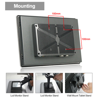 Ip66 VESA Waterproof Resistive Touch Screen 600cd/m2 J1900 mit TPM 2,0