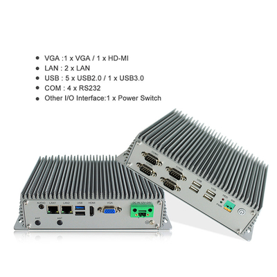 Fanless industrieller eingebetteter Kasten PC fertigte Kern des Viererkabel-J1900 besonders an