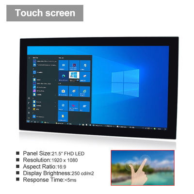 21,5&quot; Platten-PC-Windows 10 FHD industrielle Wand-Montage 1920 x 1080