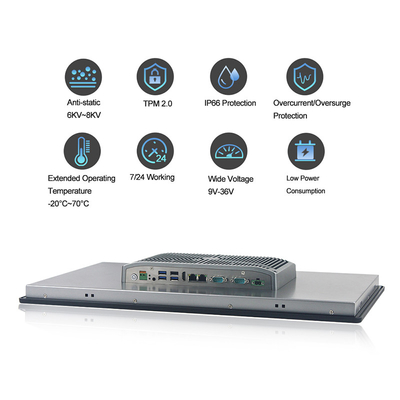 Doppelwasserdichter widerstrebender Touch Screen lan 1000nits 24V industrielles 21,5&quot; Platte PC im Freien